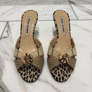 Manolo Blahnik Tailob Beige Heels Size EU 35.5